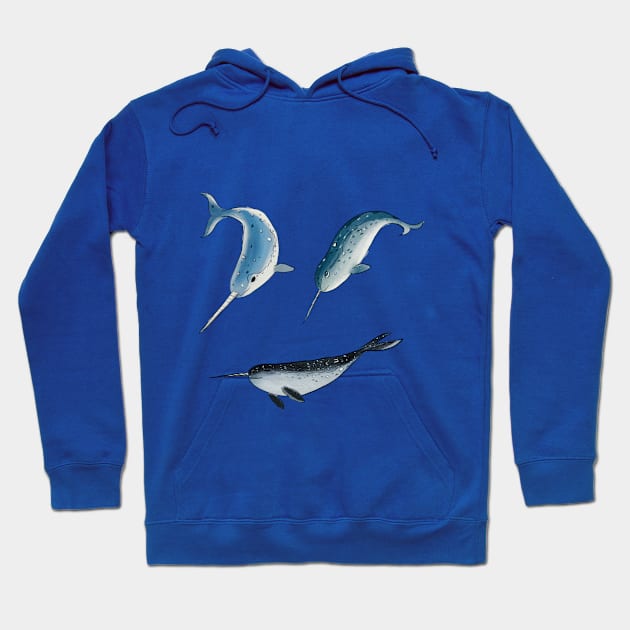 narwhal Hoodie by Artlovelight